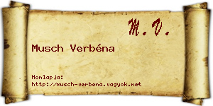Musch Verbéna névjegykártya