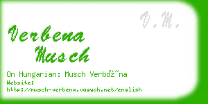 verbena musch business card